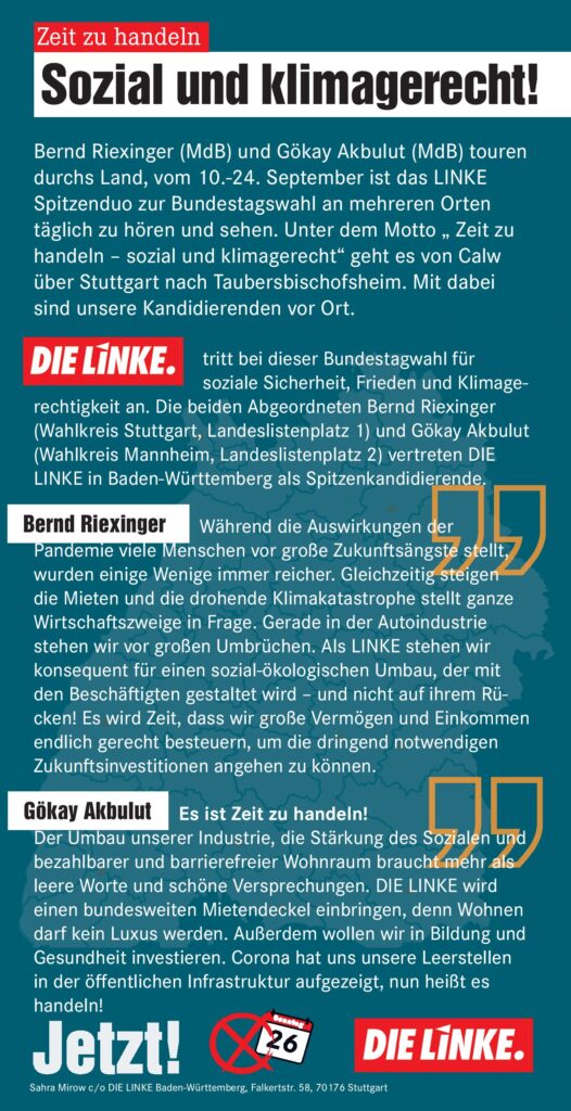 Gökay Akbulut & Bernd Riexinger in TBB